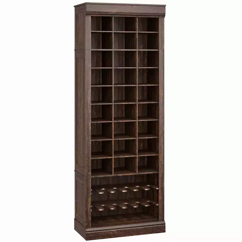 10-Tier Shoe Storage Cabinet  Heavy Duty Wood Rack Holds 30 Pairs for Entryway