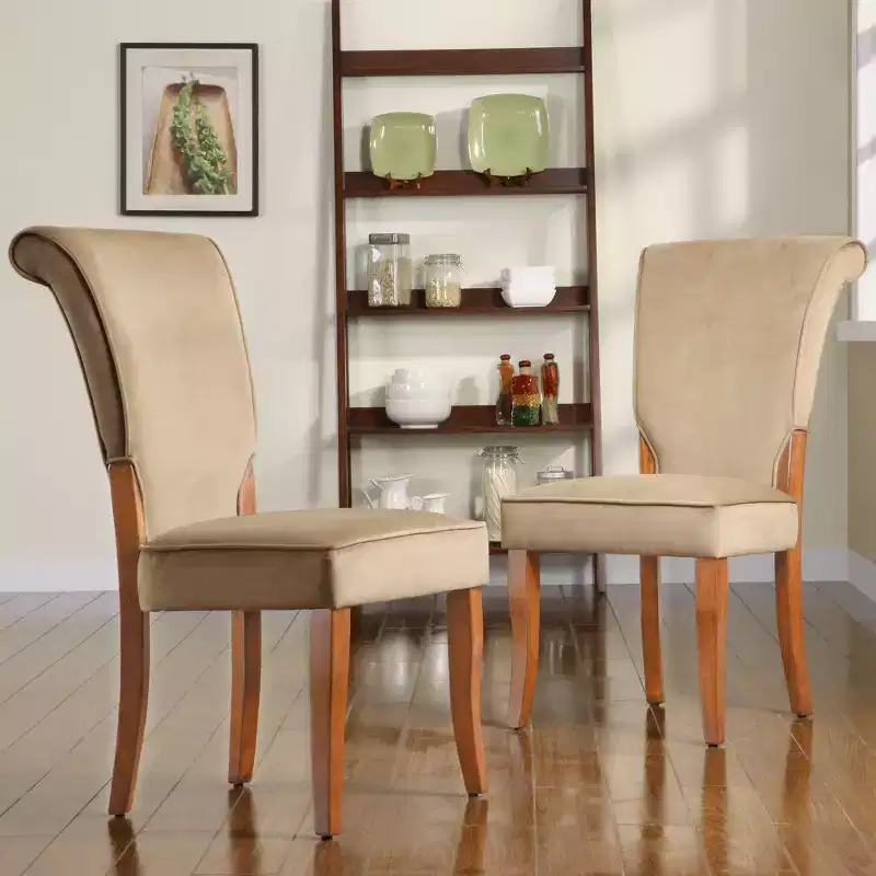 Pershing Velvet Upholstered Parsons Dining Chairs (Set of 2) - iNSPIREQ