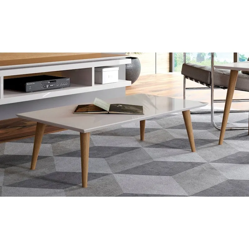 17.52 High Rectangle Coffee Table with Splayed Legs