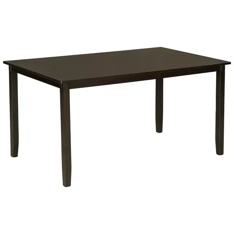 Whisen 6-Piece Wooden Rectangular Kitchen Dining Table Set with 4 Fabric Chairs and Bench