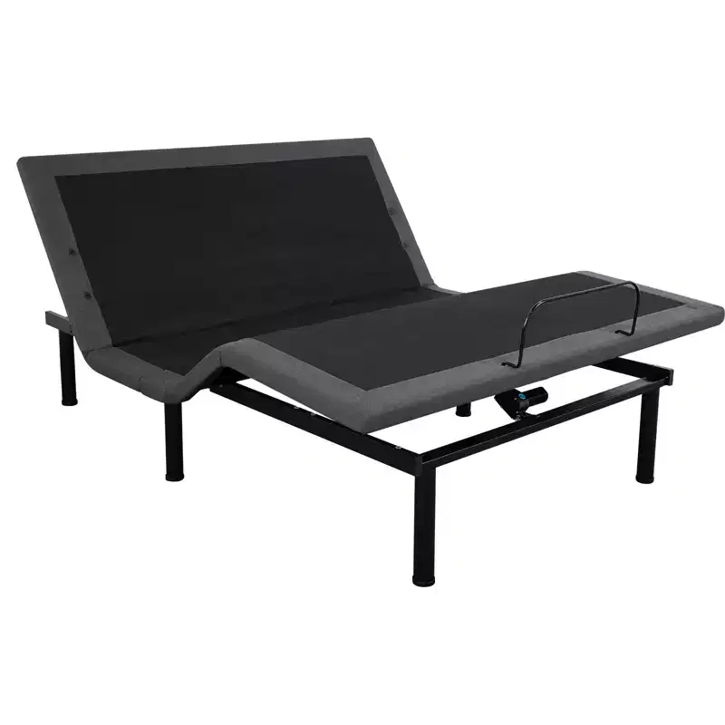 Adjustable Bed Frame with Massage Function - Electric Bed Base, LED Under-Bed Night Light, Zero-./Anti-Snoring/Memory Presets