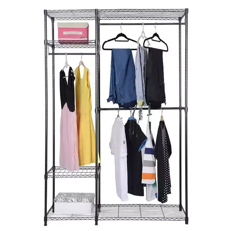 48''x18''x71'' Closet Organizer Garment Rack Portable Clothes Hanger Home Shelf