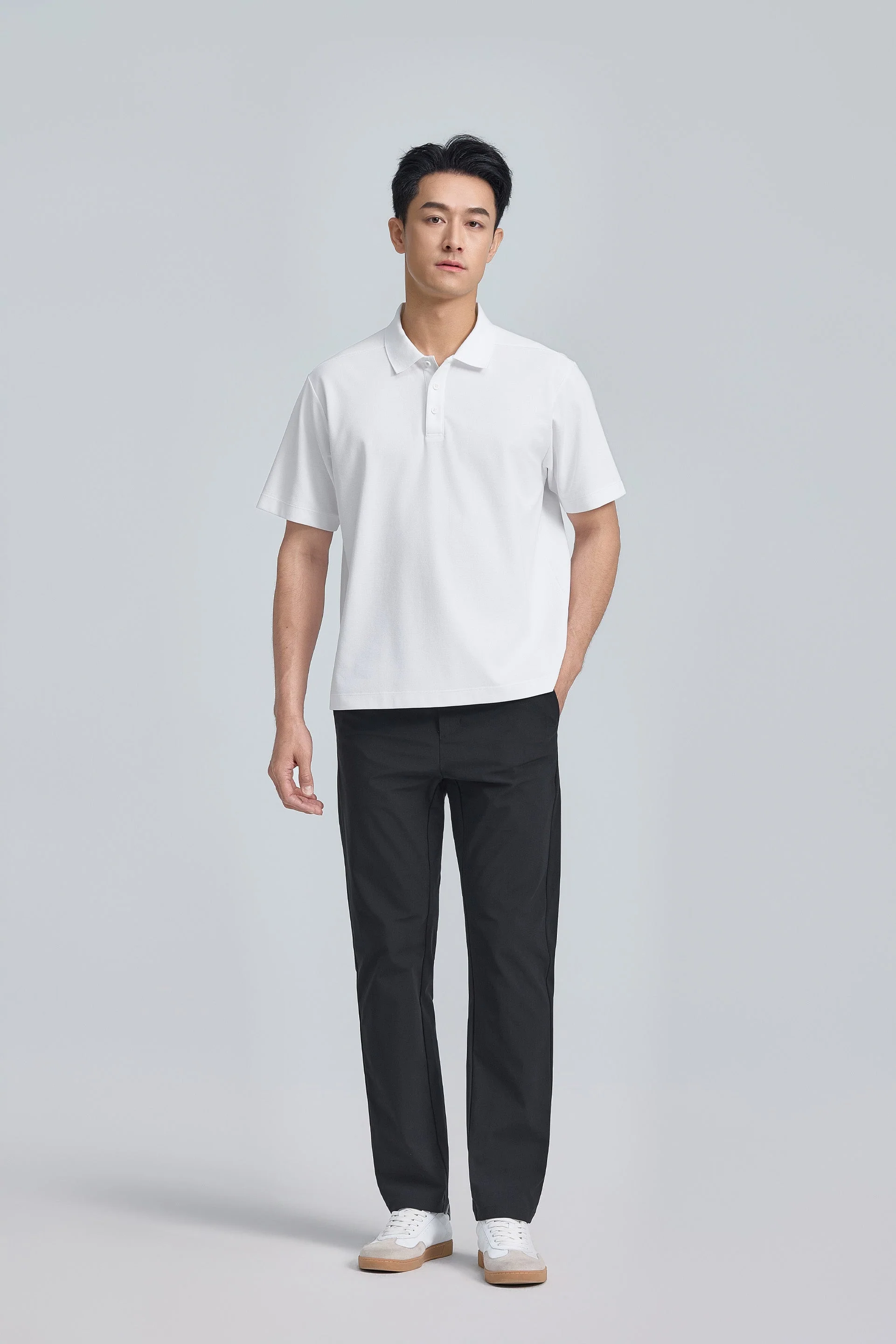 Pique Polo – White