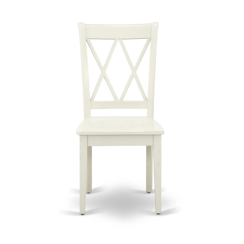 East West Furniture Dining Table Set- a Rectangle Kitchen Table and Dinette Chairs, Linen White(Pieces Option)