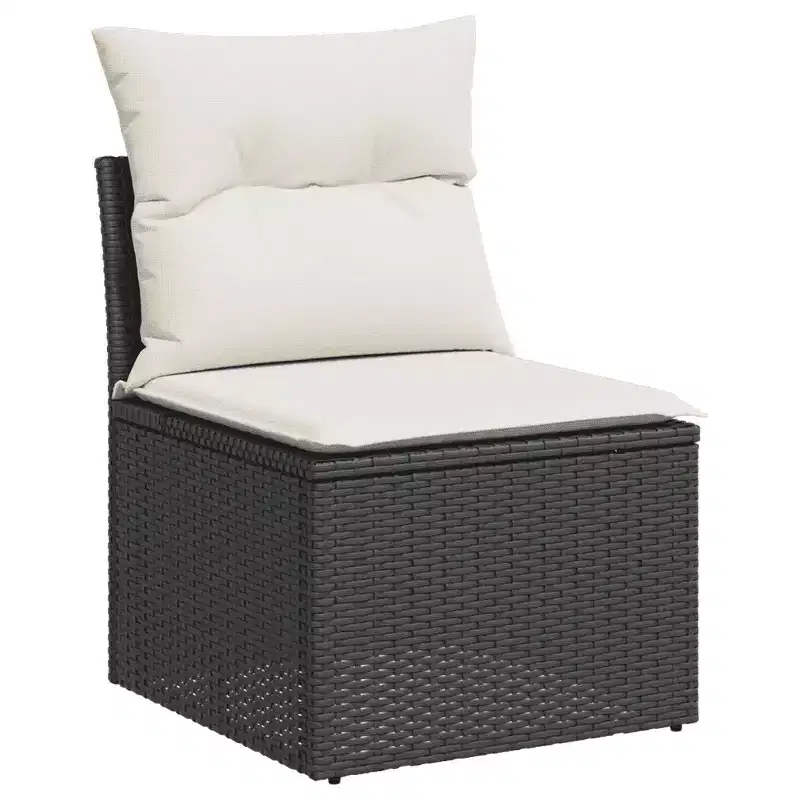 vidaXL Modular Garden Sofa Set with Cushions Poly Rattan