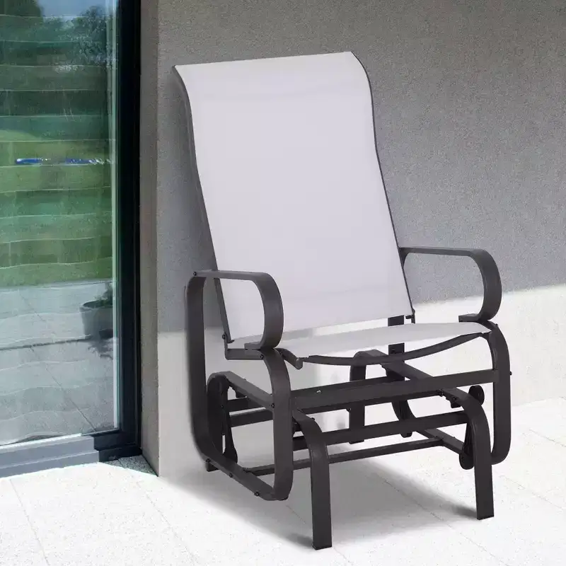 Outdoor Glider Chair, Patio Gliders, Smooth Rocking Chairs for Outside Patio