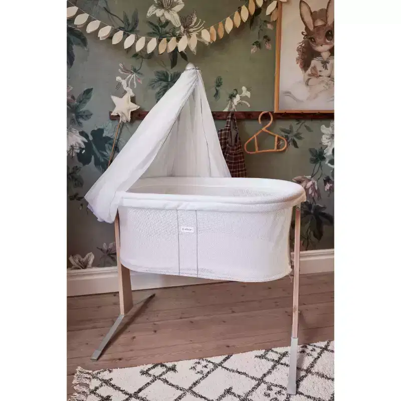 Baby Cradle Ivory with Rocking Function