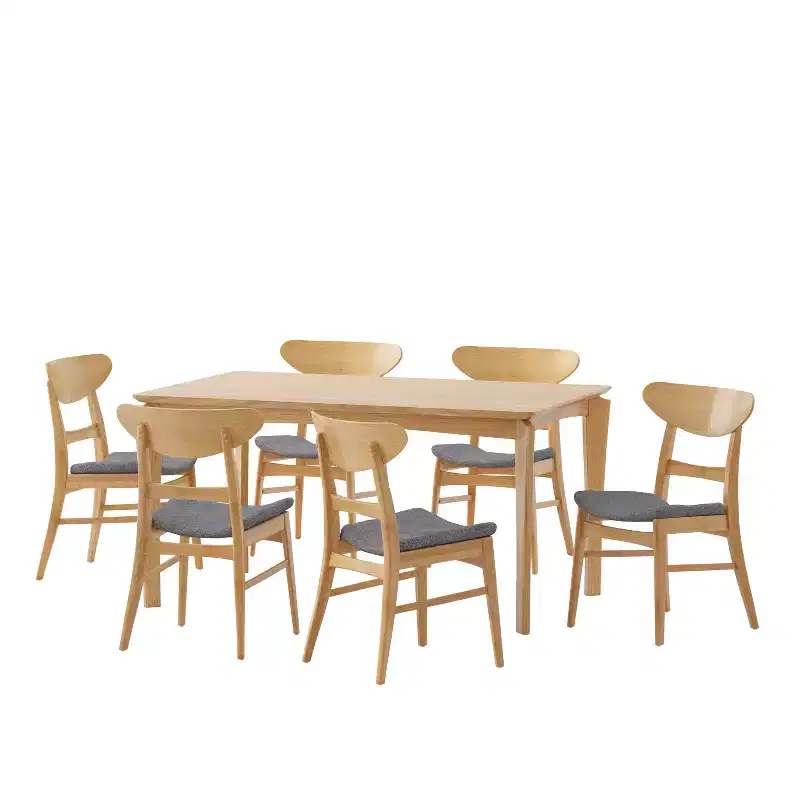 Christopher Knight Home Amesbury Wood and Fabric 7 Piece Dining Set