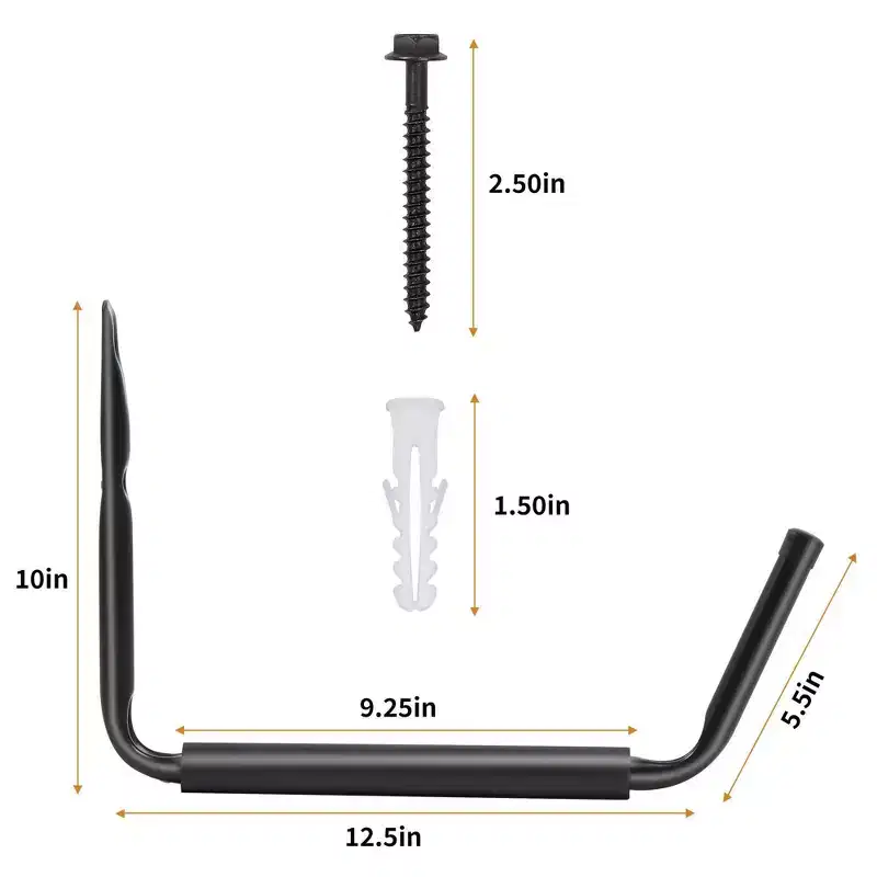 LUGO 4pc Heavy Duty Steel Hooks
