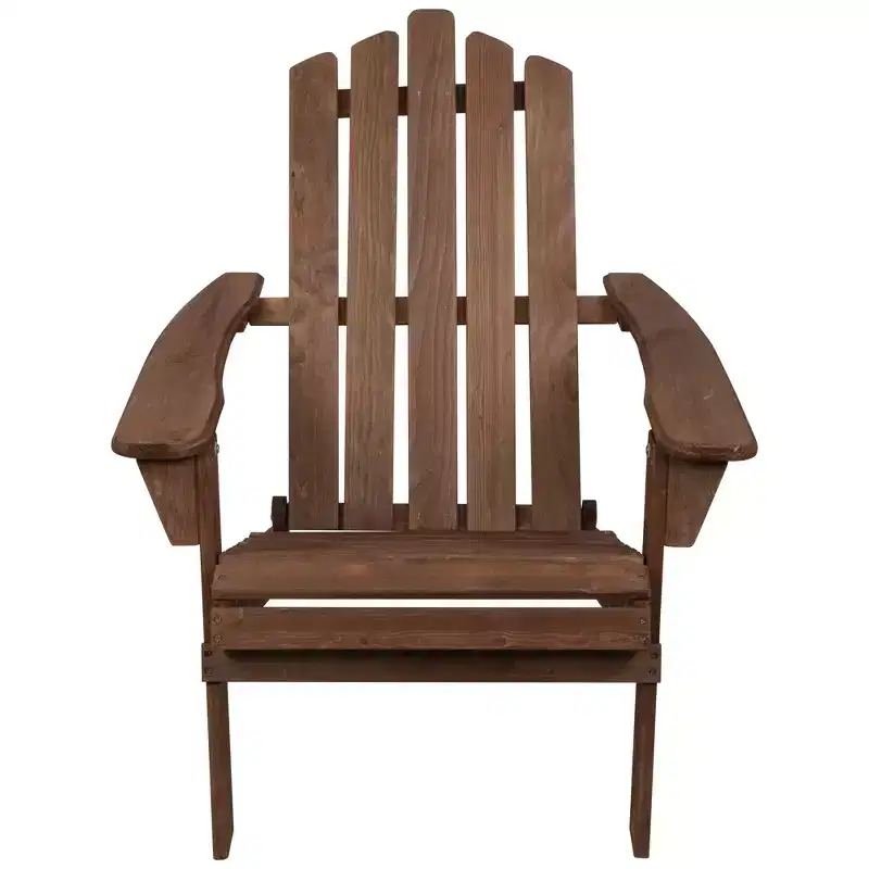 Northlight 36 Brown Classic Folding Wooden Adirondack Chair