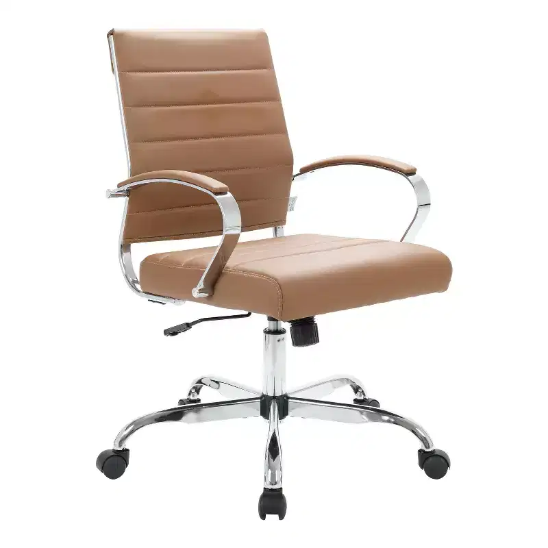 HomeStock 35 in.H Adjustable Height Black Cushion Seat Material with Casters/Wheels Office Chairs