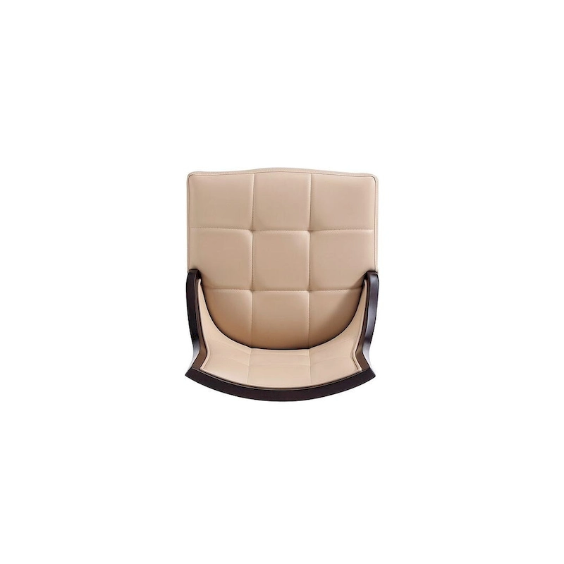 Fifth Avenue Cream and Walnut Faux Leather Dining Chair (Set of Two)