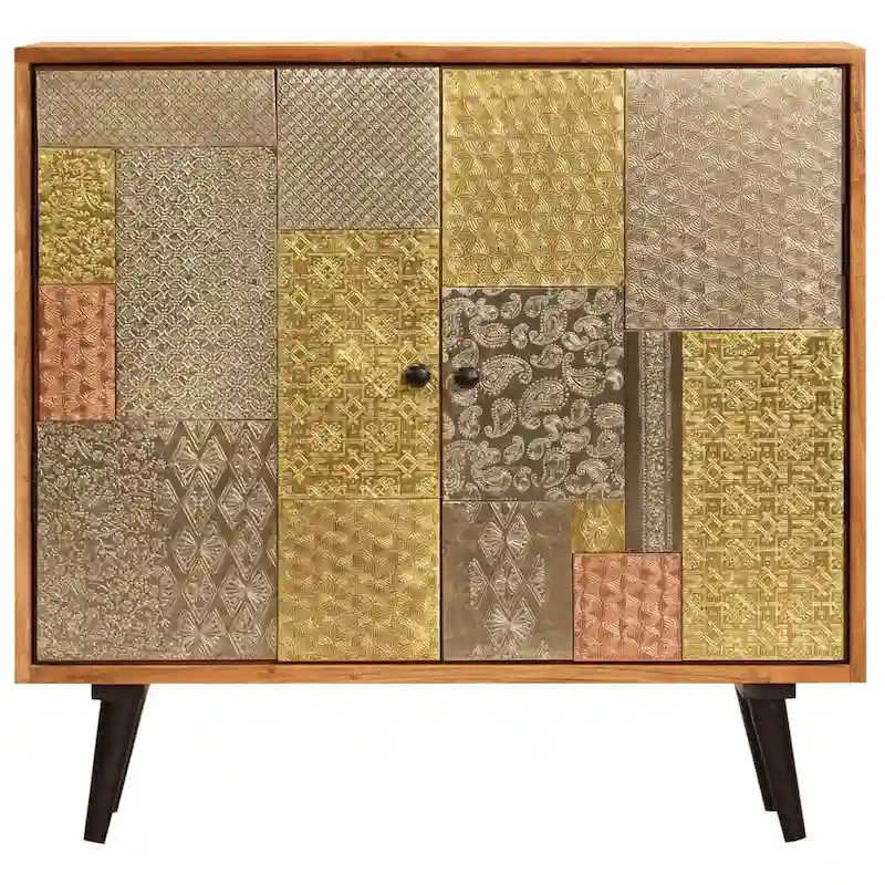 vidaXL Sideboard 31.4x11.8x29.5 Solid Acacia Wood - 31.5x11.8x29.5