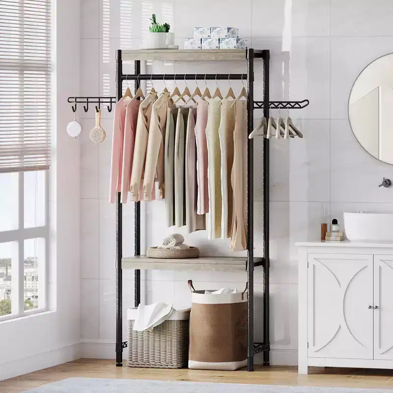 3-Tier Laundry Room Shelf Over Washer & Dryer, Adjustable Height Organizer