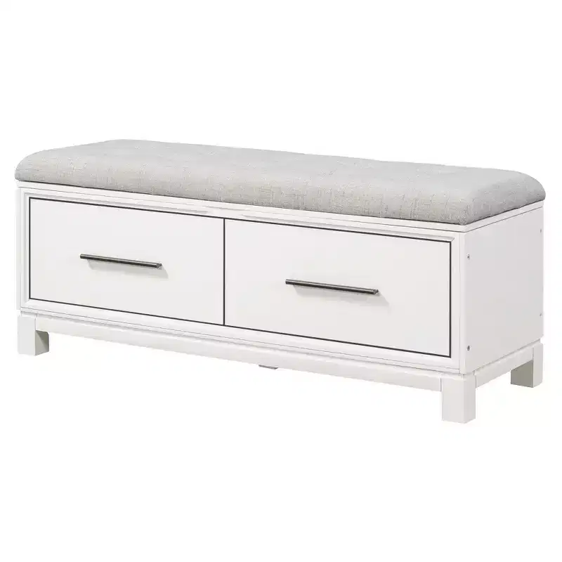 TUYOHW Shoe Bench with Removable Cushion, Entryway Bench with Hidden Storage for Living Room, Entryway and Hallways, White