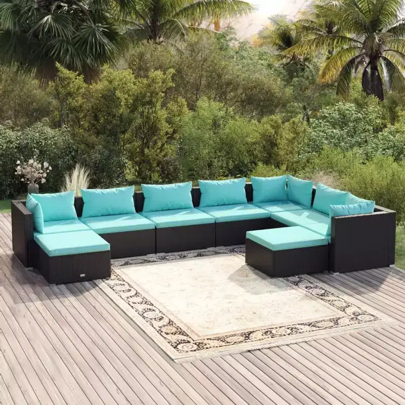 vidaXL Garden Lounge Set PE rattan Large Modular