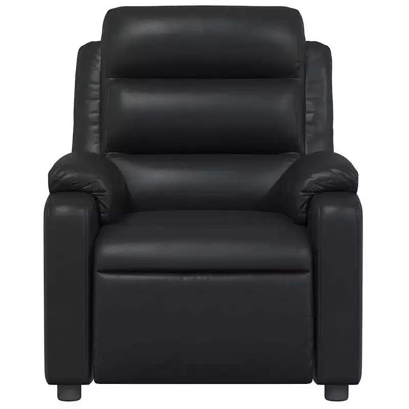 Massage Recliner Chair Black Faux Leather