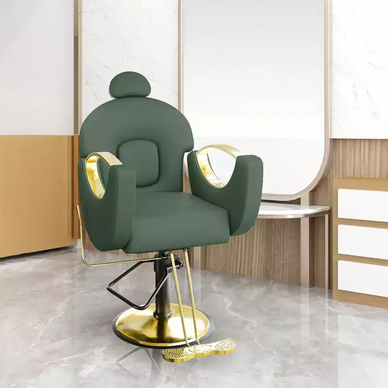 Barber Chair for Hair Stylist, Reclining Salon Chair with Hydraulic Height Adjustment & 360° Rotation, Max Load 330 LBS