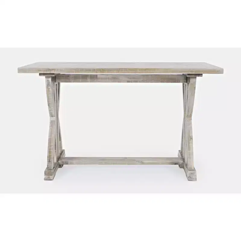 Jofran,Fairview Transitional Herringbone Distressed Acacia Sofa Table- Gray Color