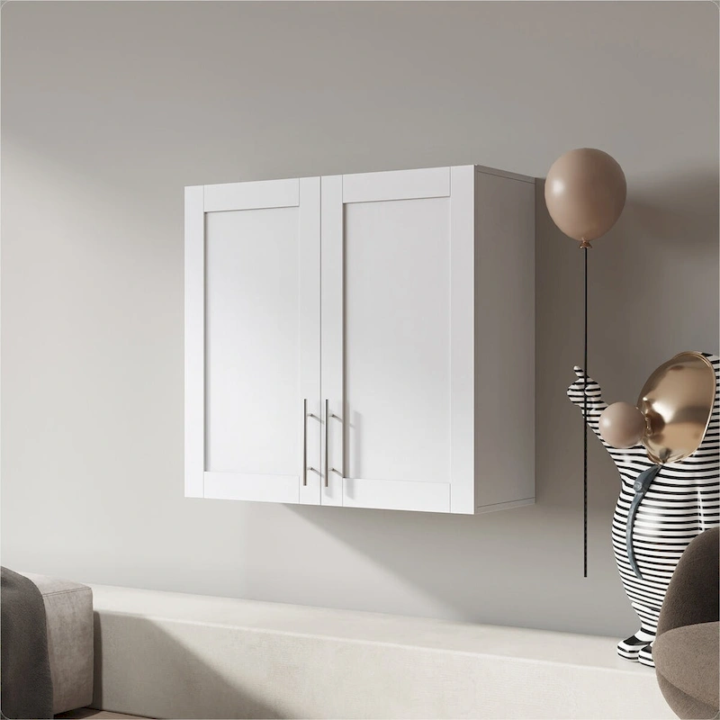 Stackable Storage Cabinet, White