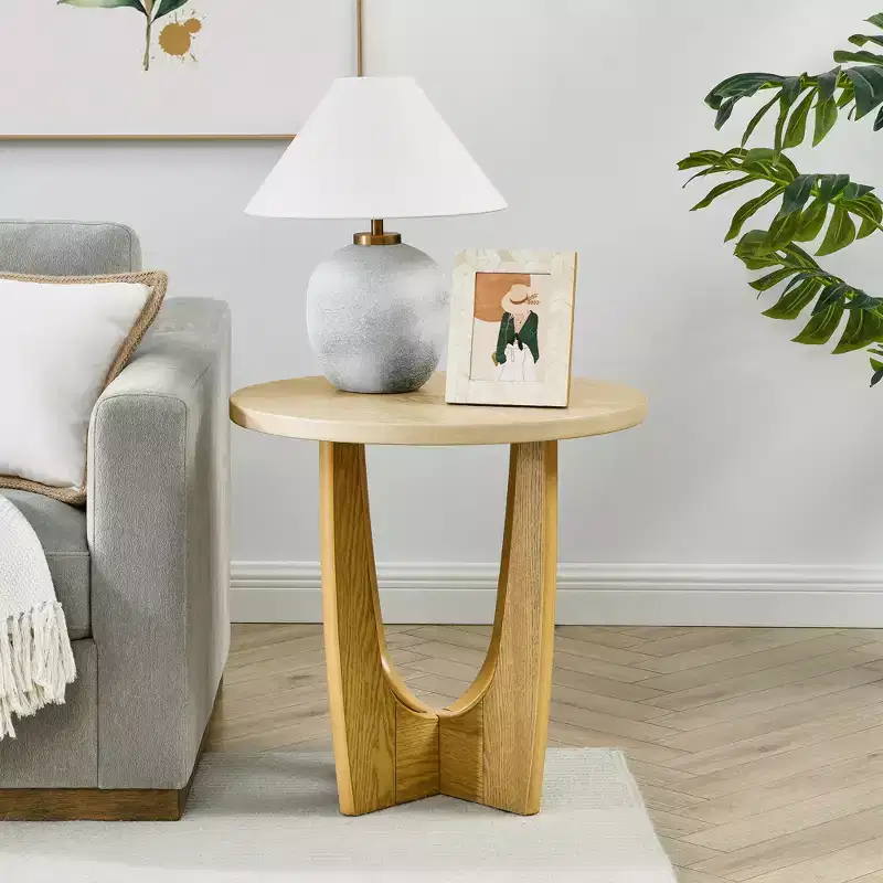 GDFStudio Bartlett Wooden 25 Round End Table
