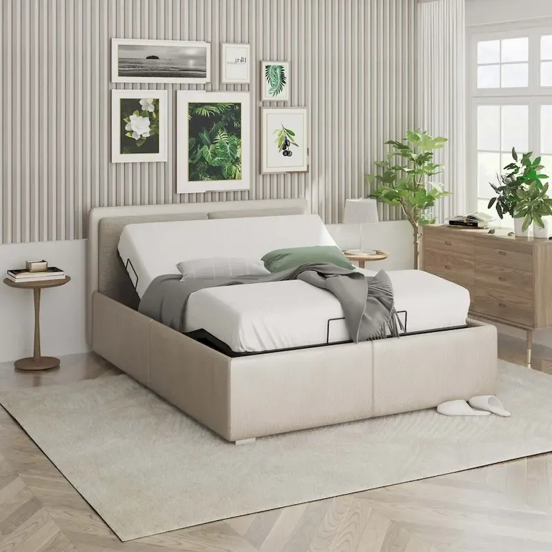 Twin XL / Queen / Split King Adjustable Bed Frame — Zero-Clearance Design, Zero-Gravity Mode, Includes Mattress Retainers