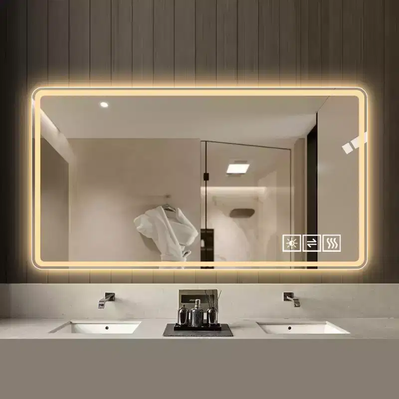 LED Bathroom Mirror with Dimmable Lighting, Wall Mounted