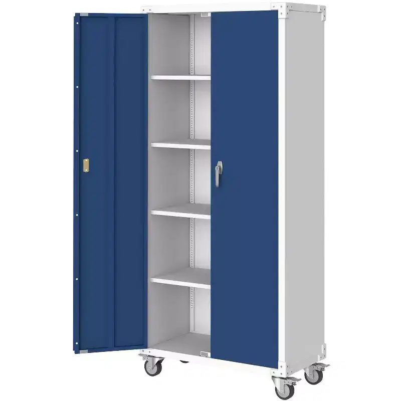 72-Inch Tall Steel Storage Cabinet with Locking Doors and Adjustable Shelves
