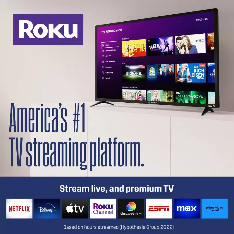Westinghouse Roku Smart TV, 4K UHD, Wi-Fi, Mobile App, Bluetooth, Apple AirPlay, Alexa & Google Assistant