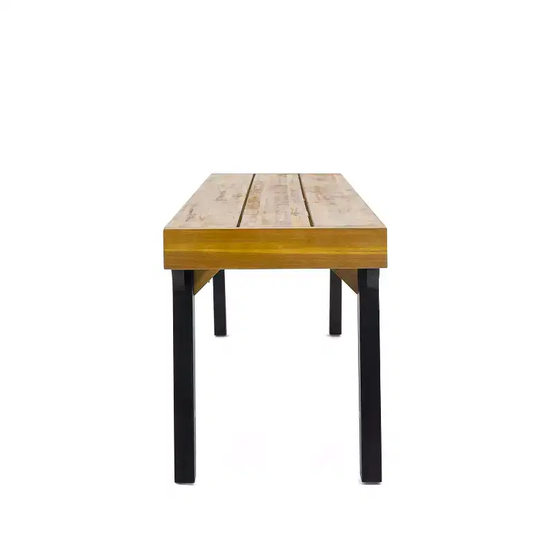 Christopher Knight Home Harper 63.00 Acacia Wood Benches (Set of 2), Teak/Black