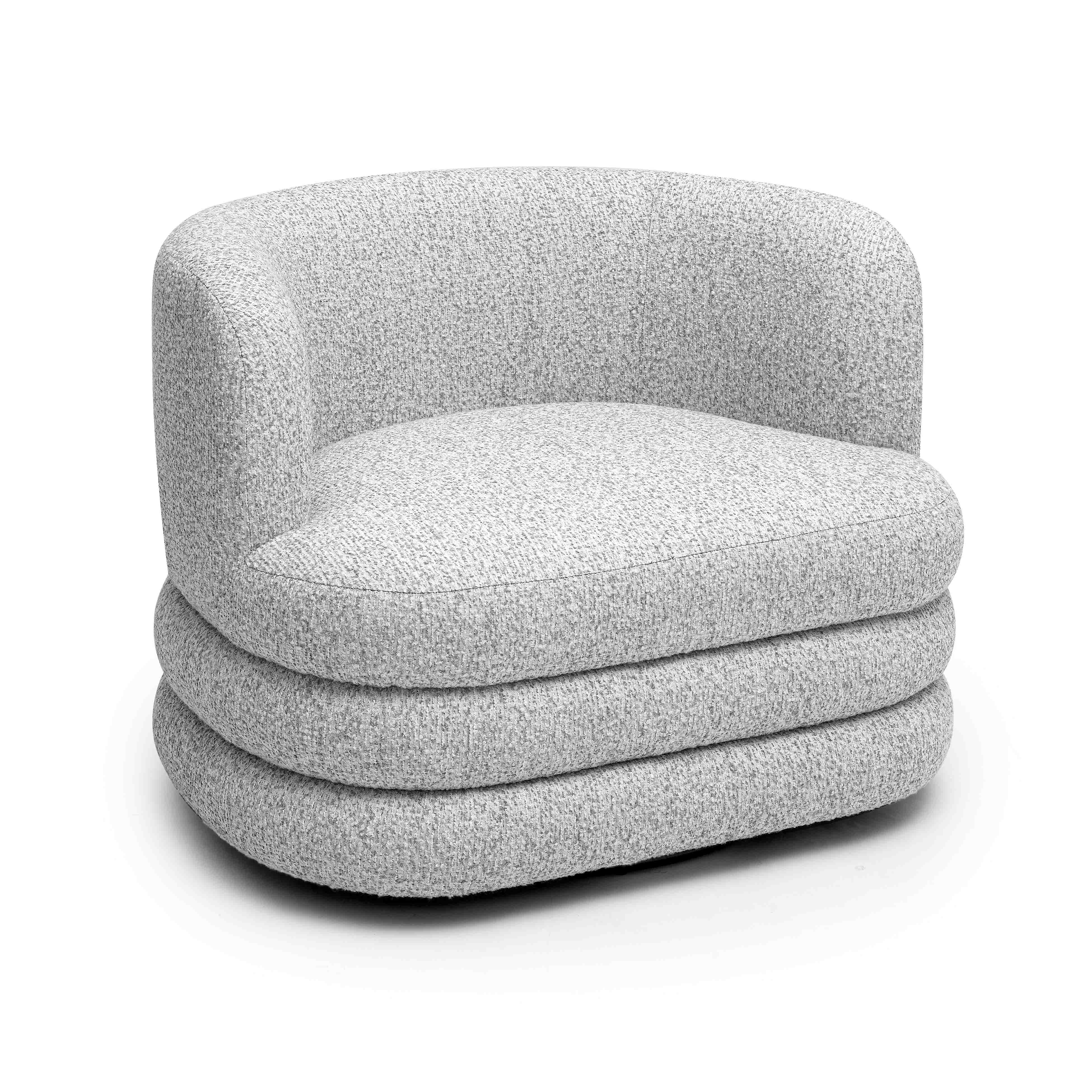 Heavy Performance Boucle Swivel Hotel Lounge Chair