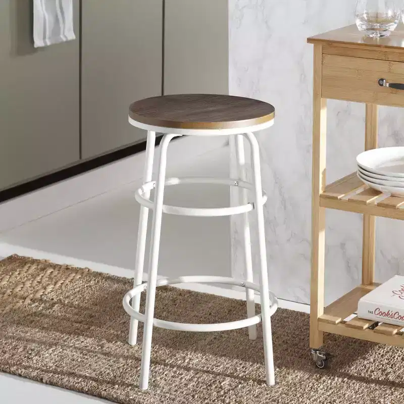 Ford Counter Stool - BST2501 - Natural Brown/White - Safavieh