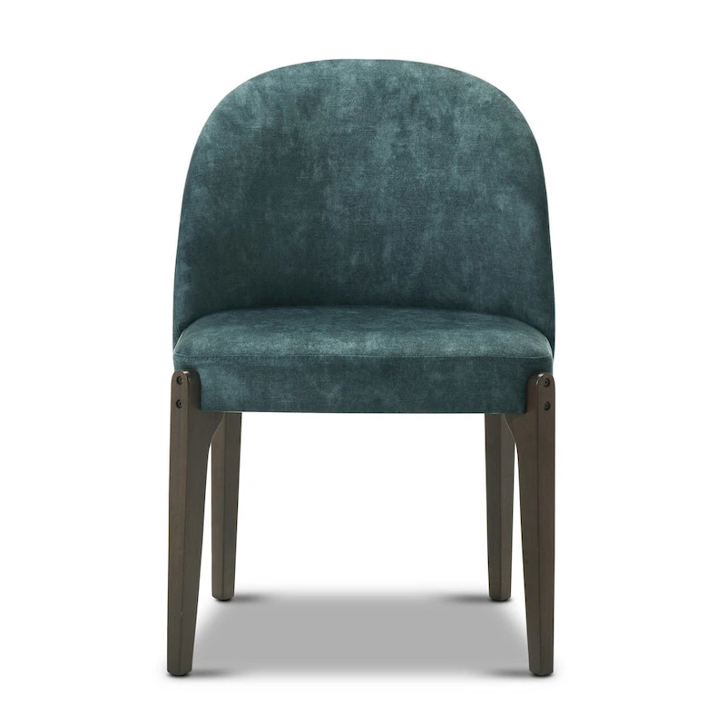 Poly & Bark Pietta Dining Chair (Set of 2) - Durable Fabric with Solid Wood Legs