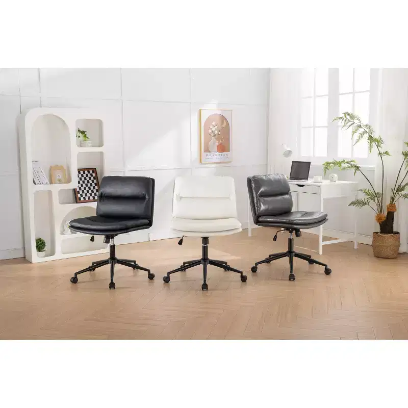 Adjustable Swivel Chair, Wide Office Chair Vanity Chair