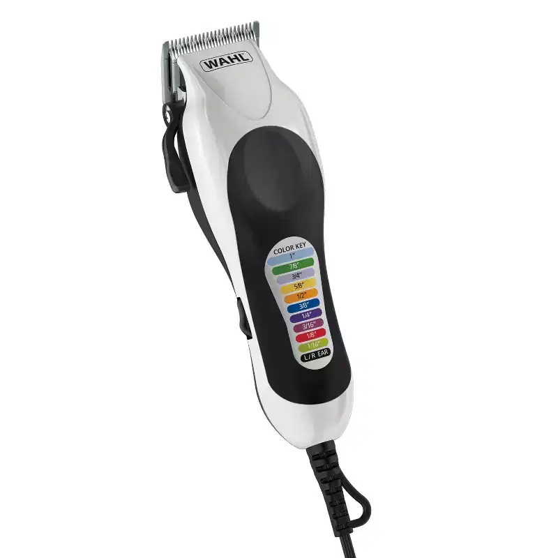 Wahl Color Pro Plus Corded Electric Hair Clipper Set with Color Coded Attachment Guards: For Head, Neck, All Hair Types