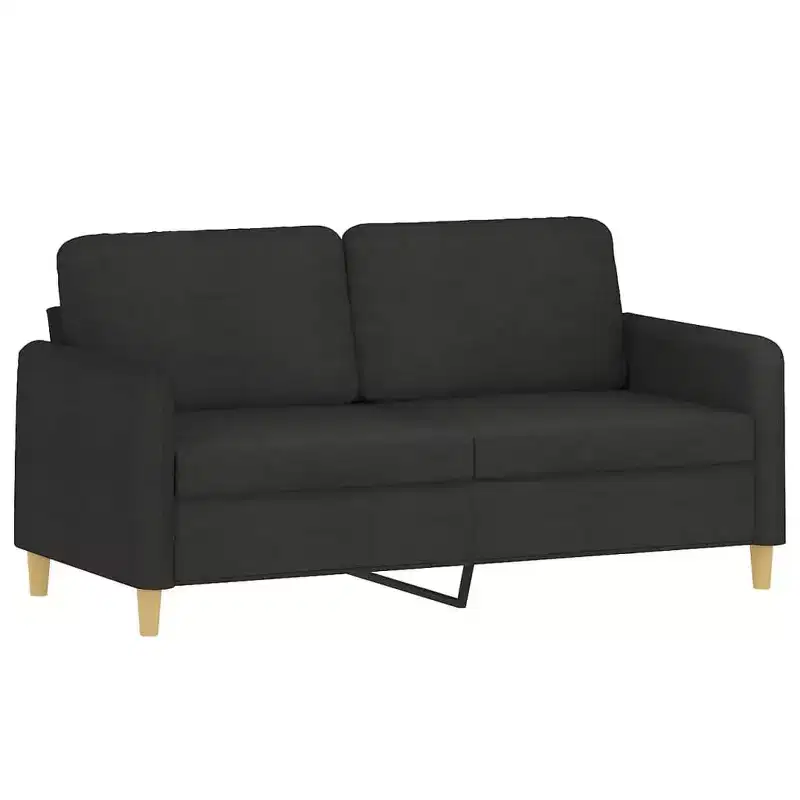 2-Seater Sofa Black 55. 1 Fabric