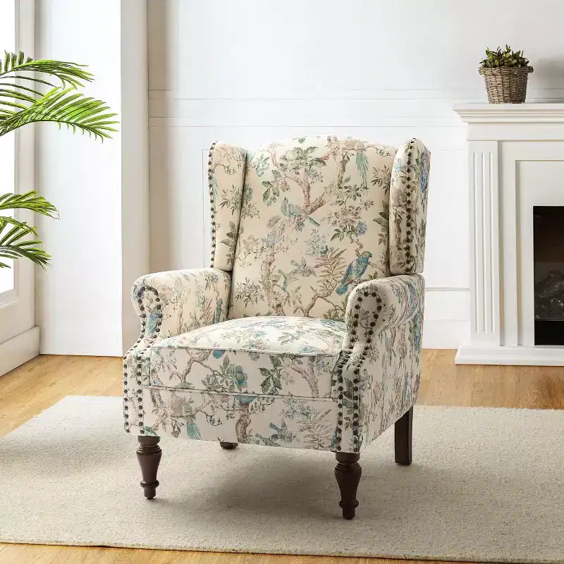 Theodor Armchair with Spindle Legs for Living Room and Bedroom Club Chair| ART OF LIVING DESIGNS