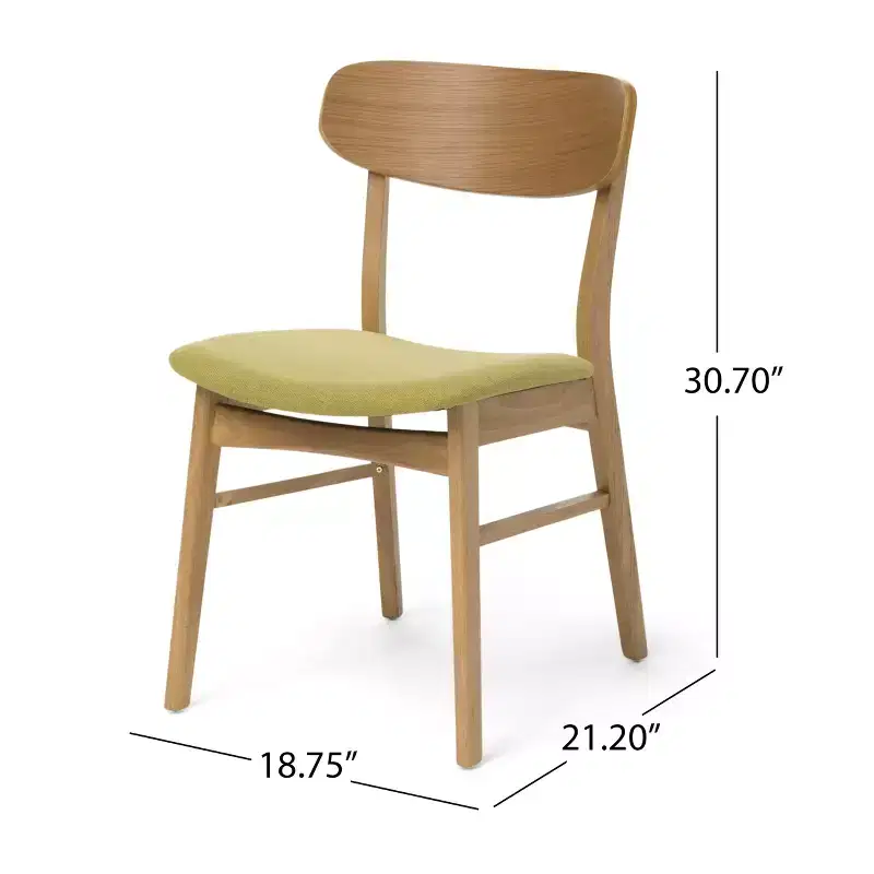 Christopher Knight Home Fausett Mid Century Modern Fabric Upholstered Wood 5 Piece Dining Set