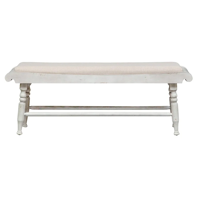 Whitney Antique Linen & Weathered Gray 6 Piece Trestle Table Set