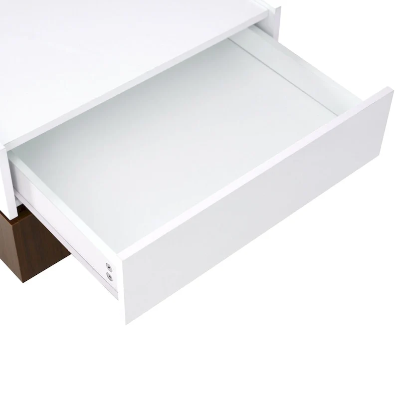 Rotating Coffee Table with 2 Drawers