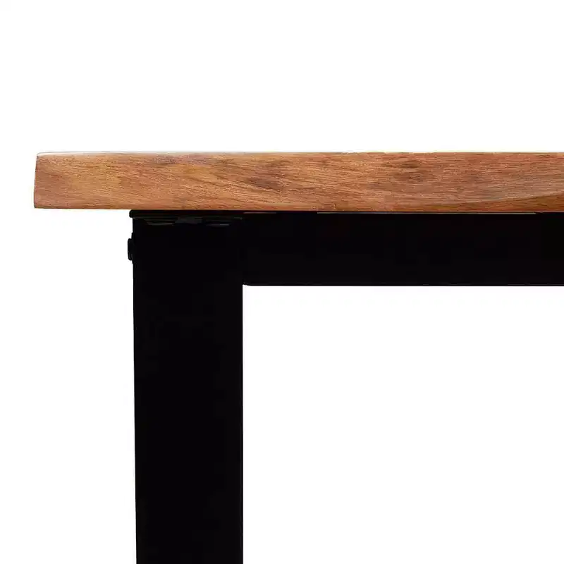 Console Table with Live Edge Solid Wood Acacia