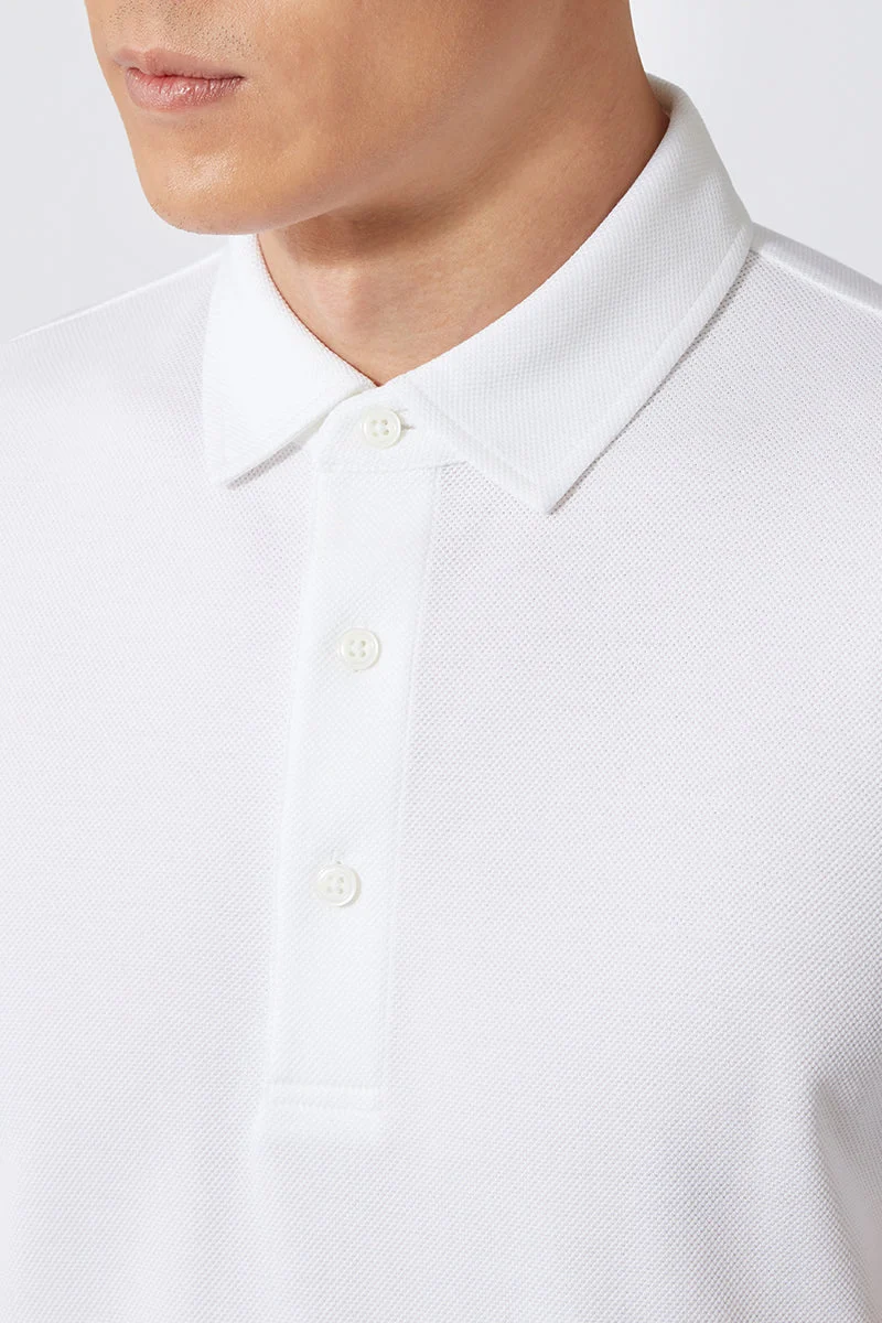 Pique Polo | White
