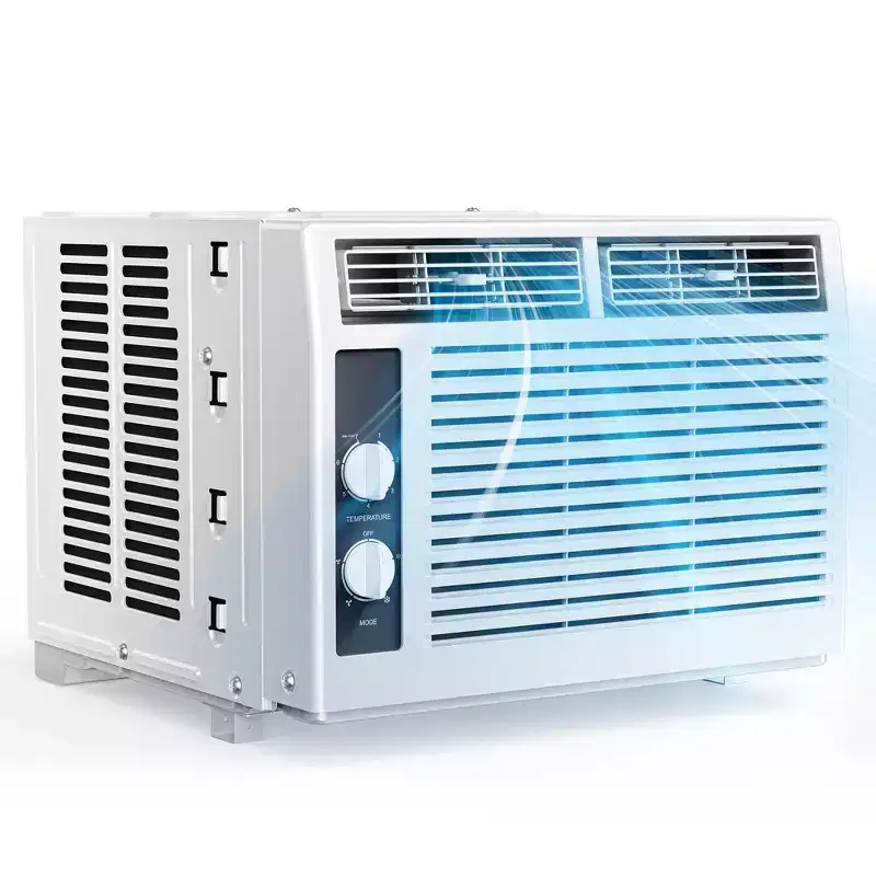 Simzlife 5000 BTU Window Air Conditioner, 2-in-1 AC for 150 Sq.Ft, Easy Installation, Energy-Saving & Quiet Operation, White