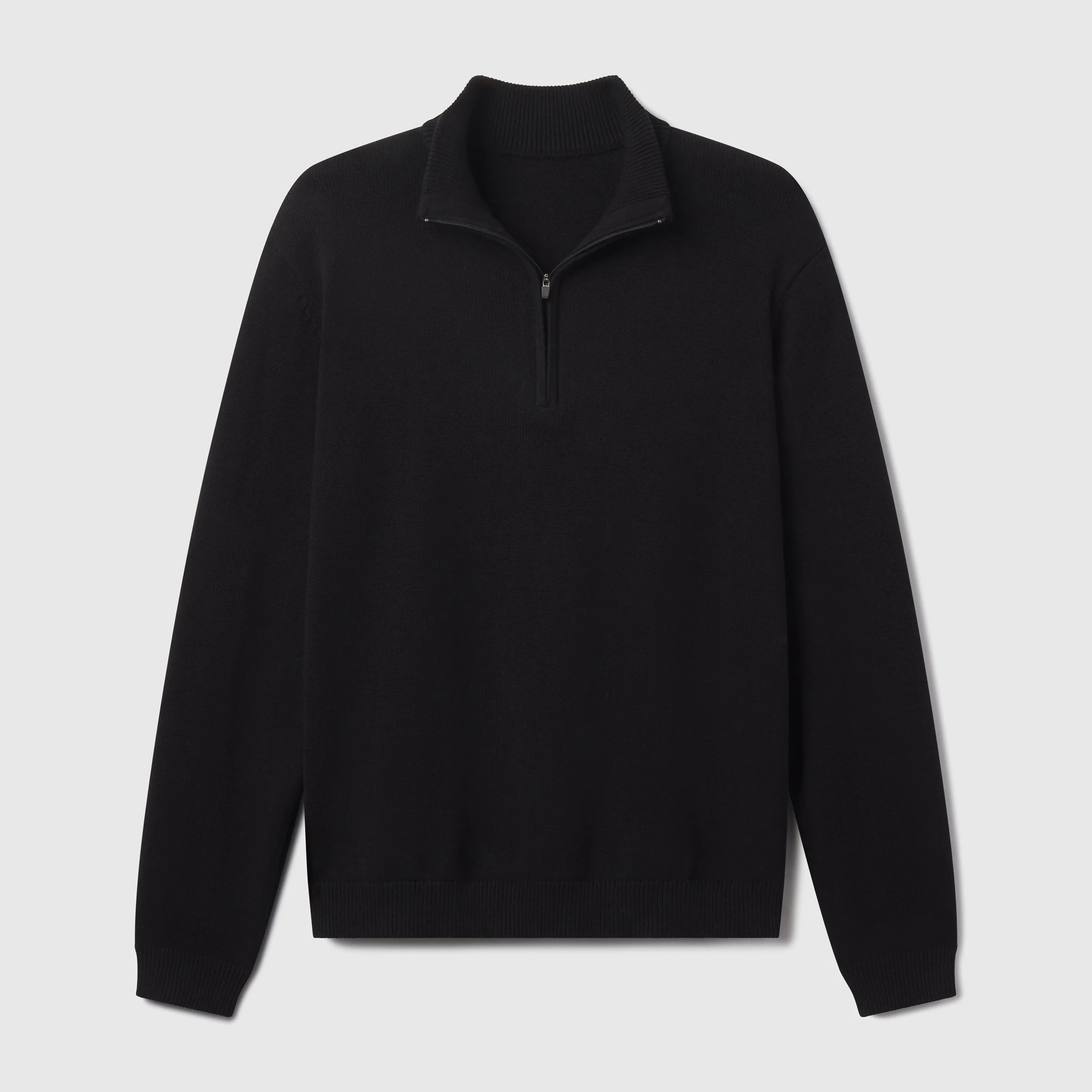 Quarter-Zip Sweater - True Black