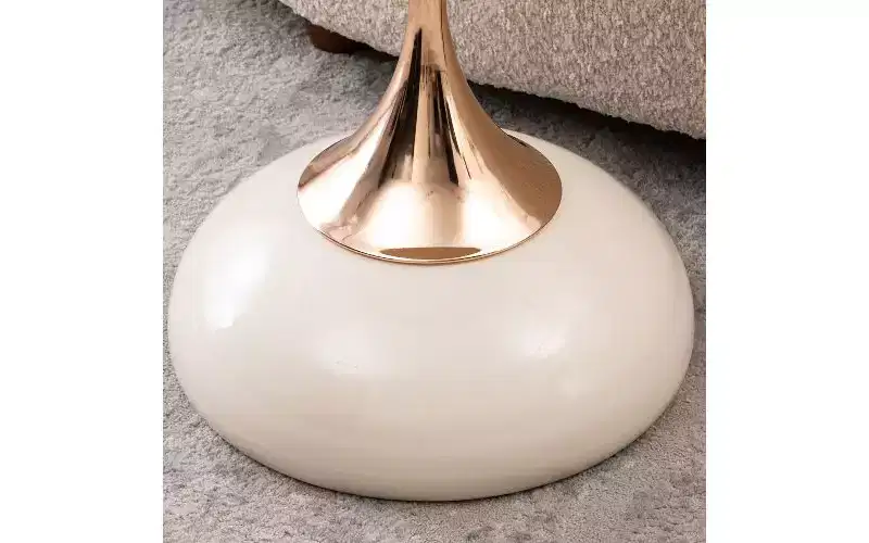 Mermaid Tail Pedestal Round Side Table, Anti-Rust Metal Tray Top Small Coffee Table, Versatile Accent Table, End Table for Living Room