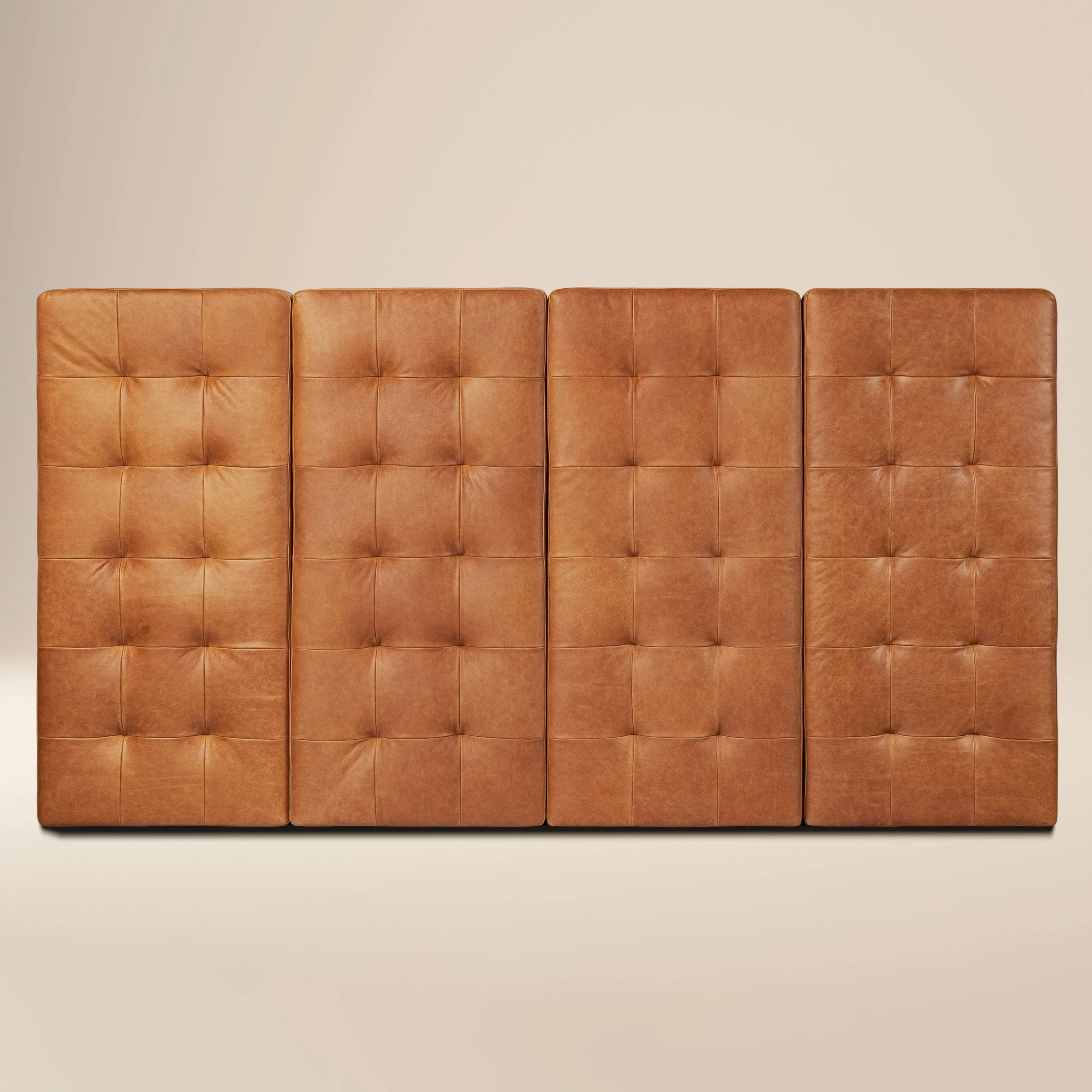 Leather Bed Headboard | Saddle Tan | King