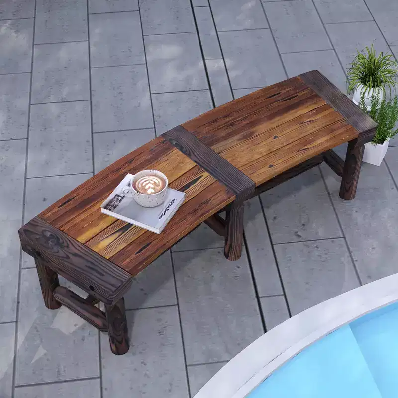 Outsunny Wooden Garden Bench, Semicircular Round Outdoor Tree Bench, Wrap Around Park Bench