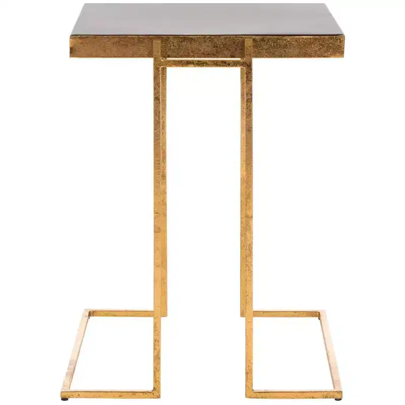 Amarylis Greek Key Side Table - ACC3209A - Black/Gold - Safavieh