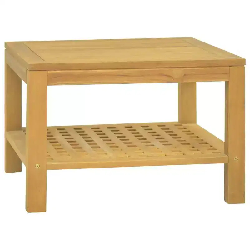 Coffee Table 23.6x23.6x15.7 Solid Wood Teak
