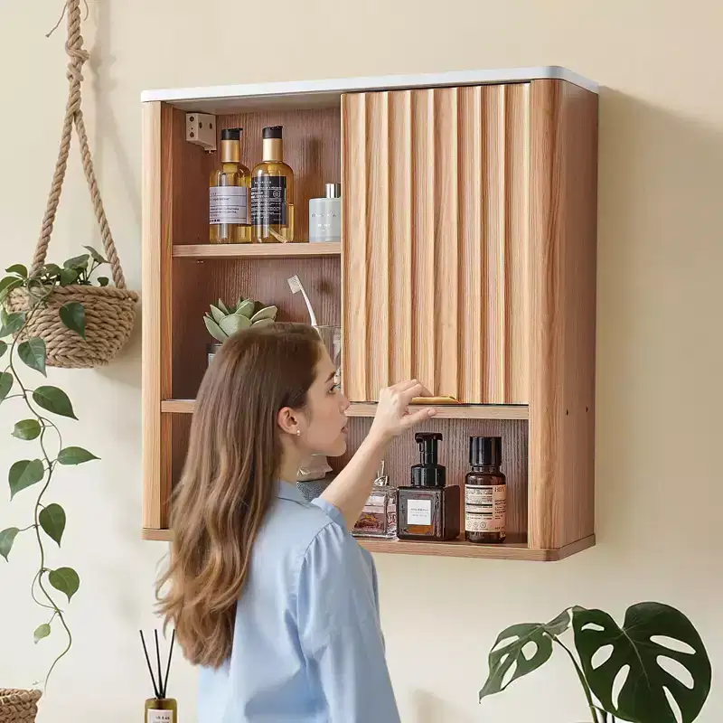 Bathroom Wall Cabinet with Door and Adjustable Shelf Wall Mounted Medicine Cabinet Organizer for Over Toilet Storage 23 x 7 x 24 Inch